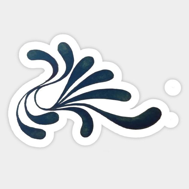 abstract peacock Sticker by stupidpotato1